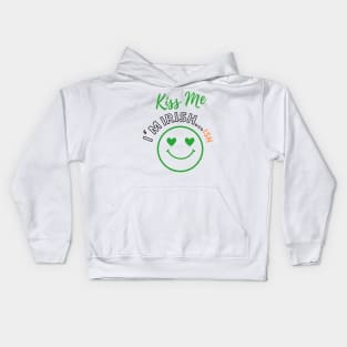 Saint Patricks Day, Kiss Me I'm Irish...ISH Kids Hoodie